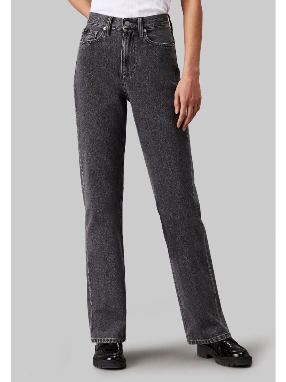 Talbots Jeans Size 8 Petites Gray Straight Leg Mid Rise  Medium Wash Stretch